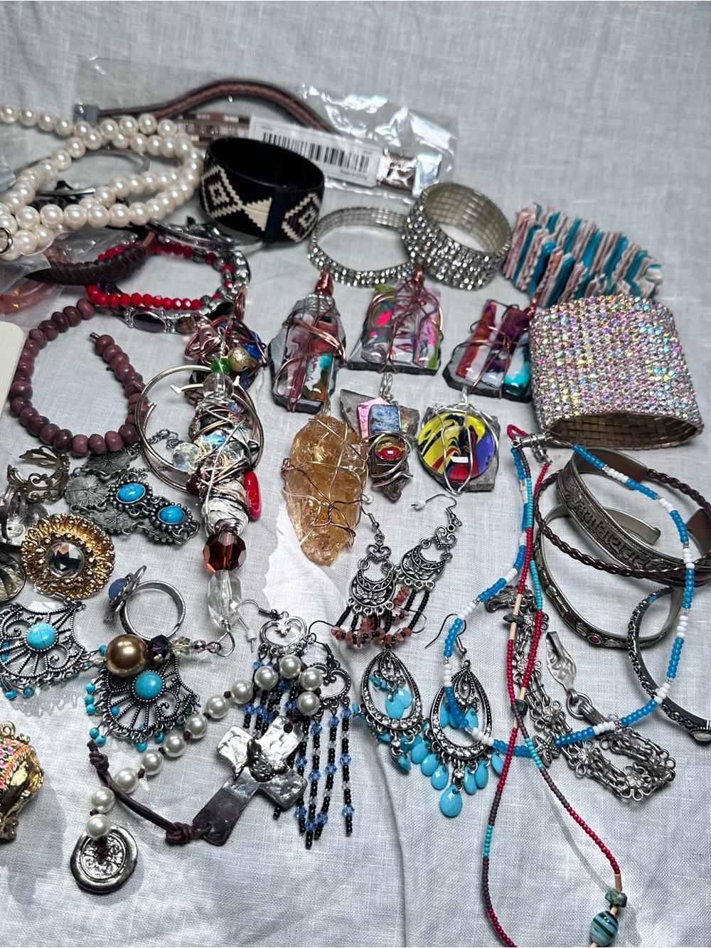 Mixed jewelry grab bag, random Jewelry lot 20+ pieces 1-2 lbs new and used